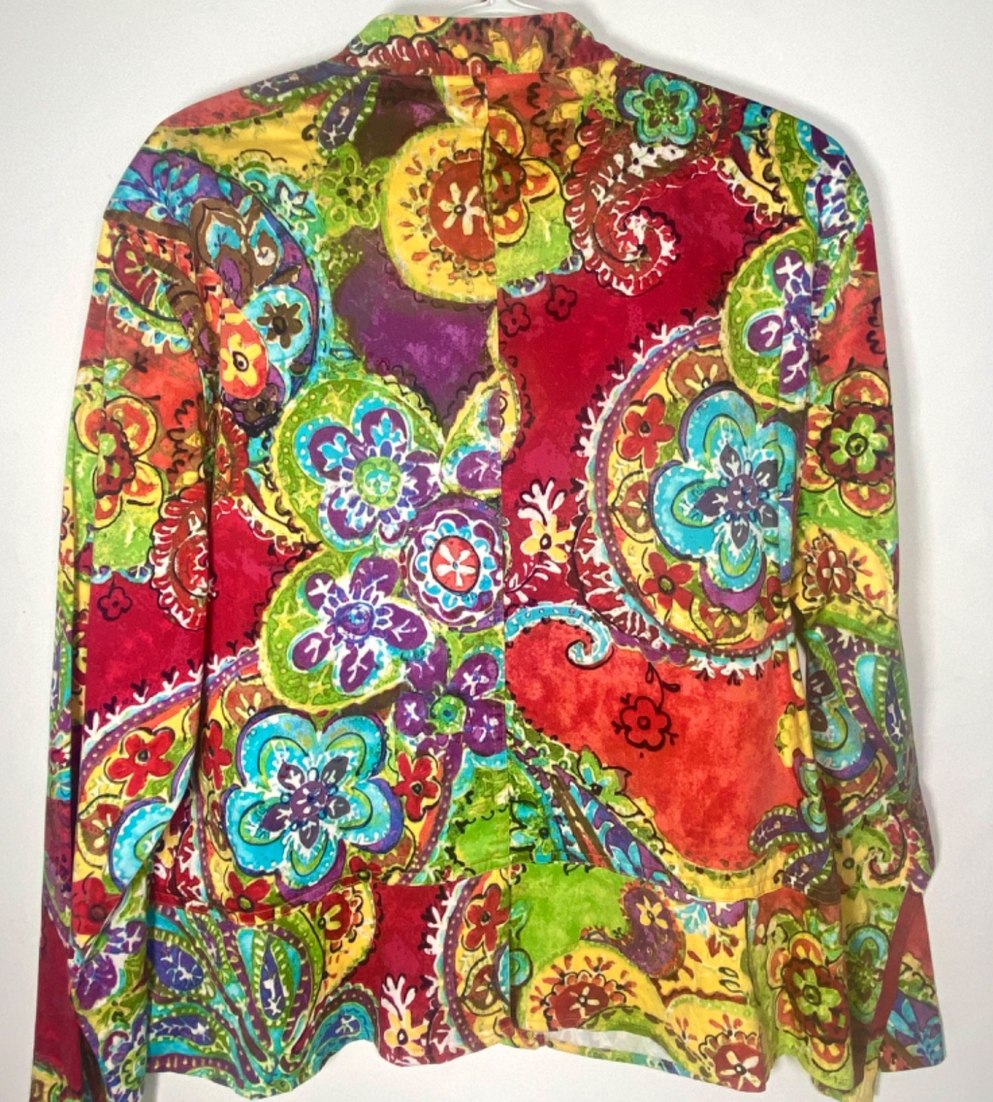 Chico's Cotton Jacket Button Front MultiColor Boh… - image 12