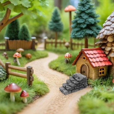  20 Pcs Dollhouse Staircase Miniature Stone Steps Garden Accessories Doorstep