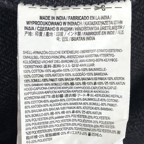 Camisa con Capucha Vans Para Hombre M Negra Algodón 1 Bolsillo Manga Larga - Imagen 5 de 8
