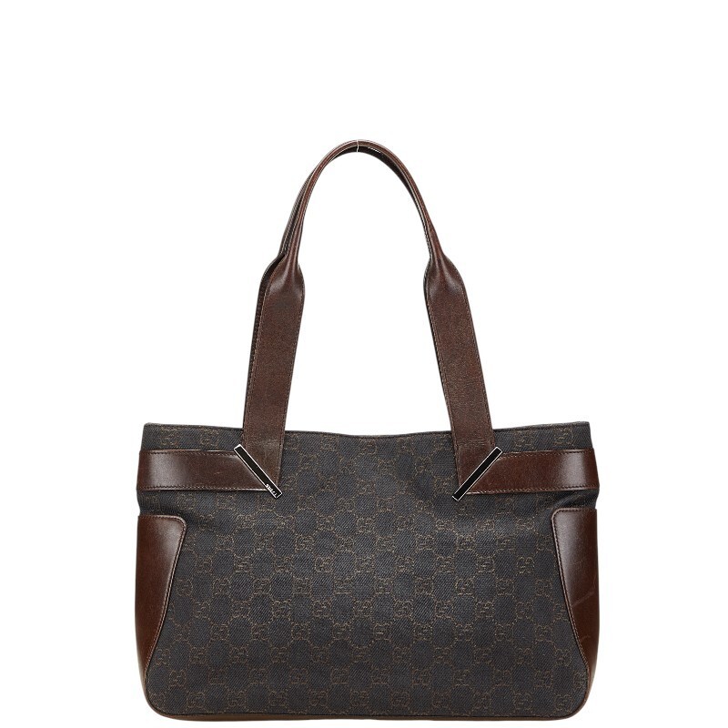 GUCCI GG Canvas Tote Handbag in Classic Brown 73986