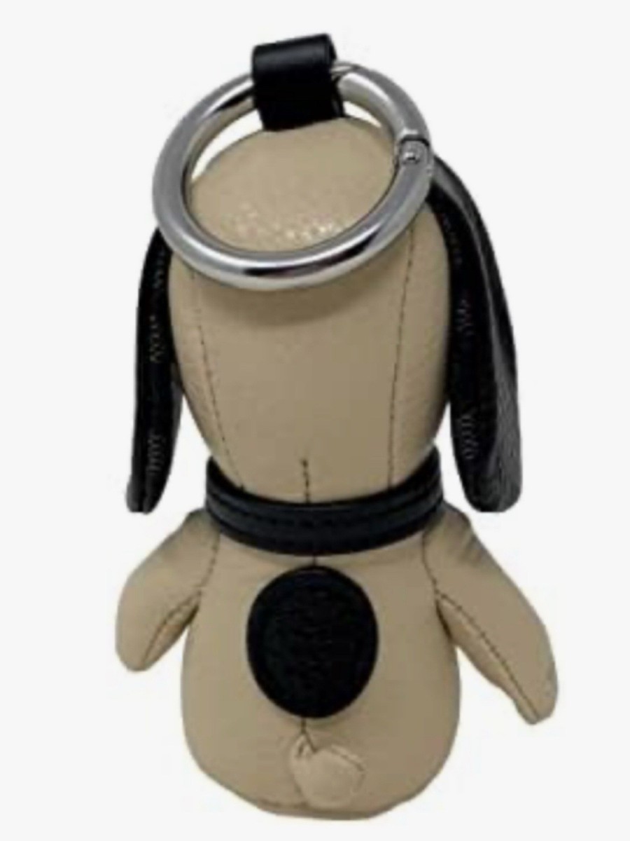 Coach X Peanuts Snoopy Collectible Bag Charm Leather Ivory Style