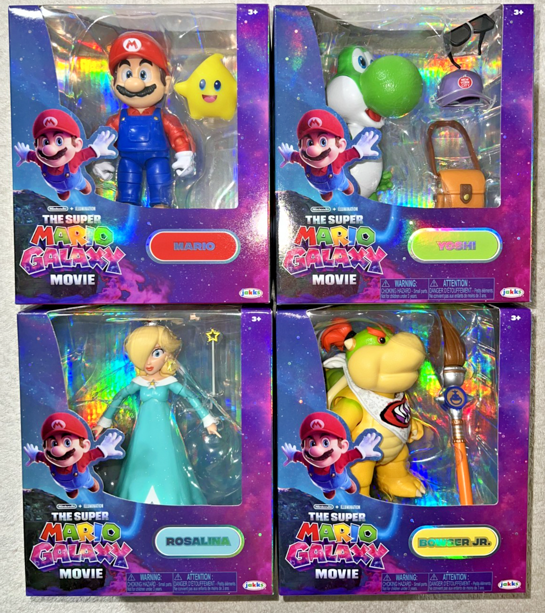 THE SUPER MARIO GALAXY MOVIE グッズまとめ売りセット SUPER MARIO GALAXY MOVIE FIGURES SET OF 4 MARIO BOWSER JR ROSALINA
