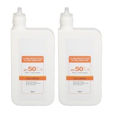 2pcs Light Fluid Face Sunscreen 50ml Sweatproof Non Greasy Even Skin Tone Ul MAI 52.80 per litre