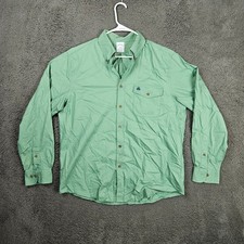 Brooks Brothers 1818 Regent Fit Green Cotton Button Down Shirt Mens Large L