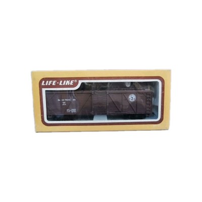 Life Like Trains 8438 Box Car W/B HO Boxed 1:87 Brown G.N Vintage Taiwan