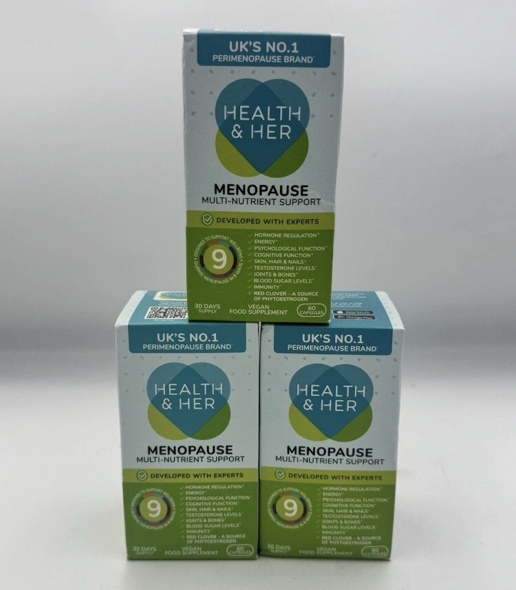 3x Health & Her Menopause Multi-Nutrient Support - 60 Capsules - Exp 09/2027