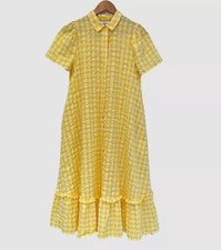 Lisa Marie Fernandez x Target Yellow Checkered Maxi Dress XS