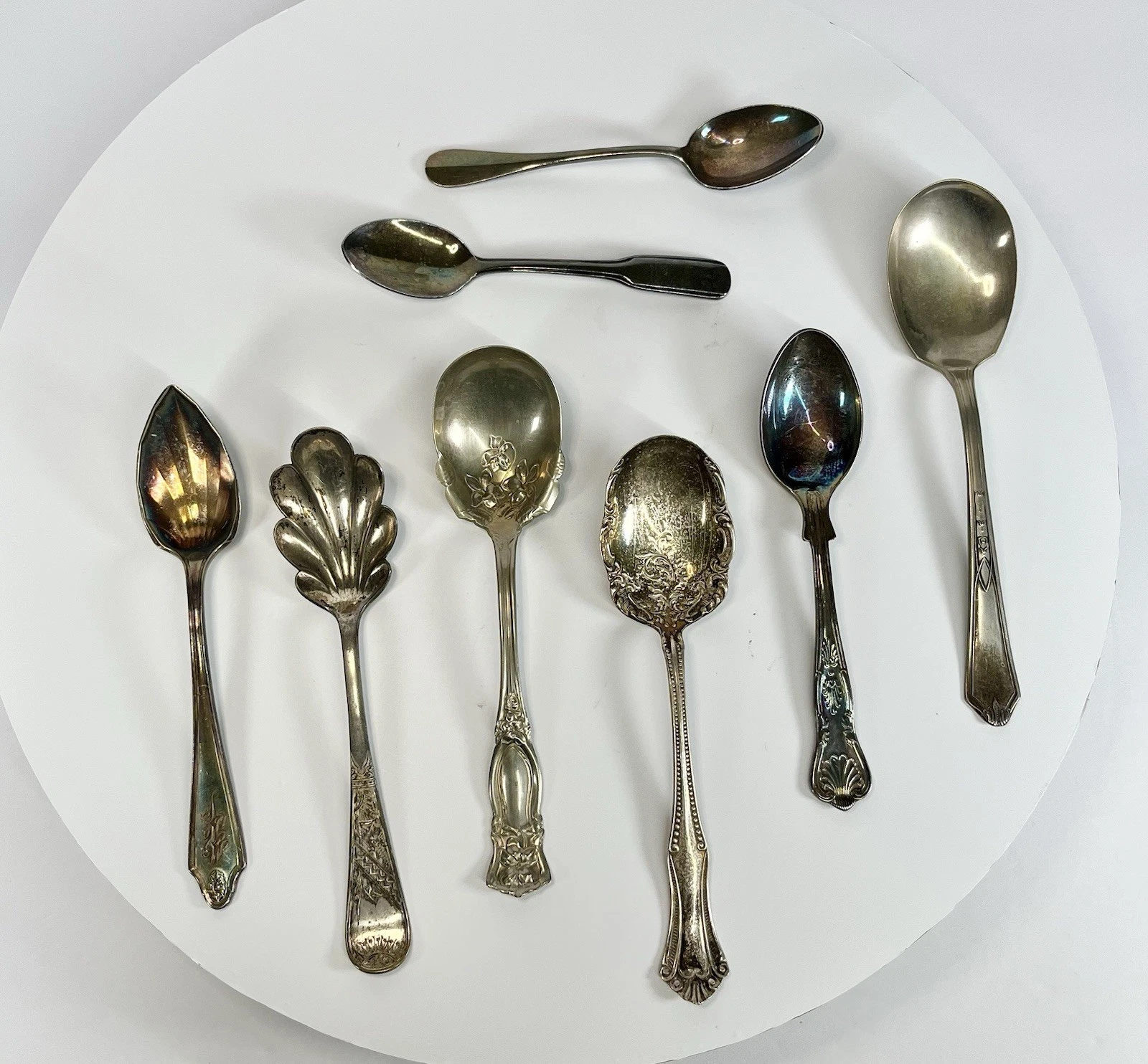 Lot of 8 Silver Plated Vintage Serving Sugar Spoons
Opens in a new window or tab