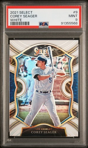 2021 SELECT #9 COREY SEAGER WHITE /50 PSA 9 *POP 1 / NONE HIGHER*