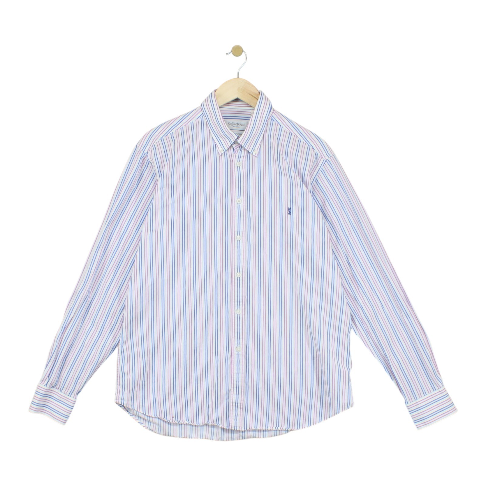 Camicia Yves Saint Laurent a righe uomo taglia L multicolore casual con bottoni
