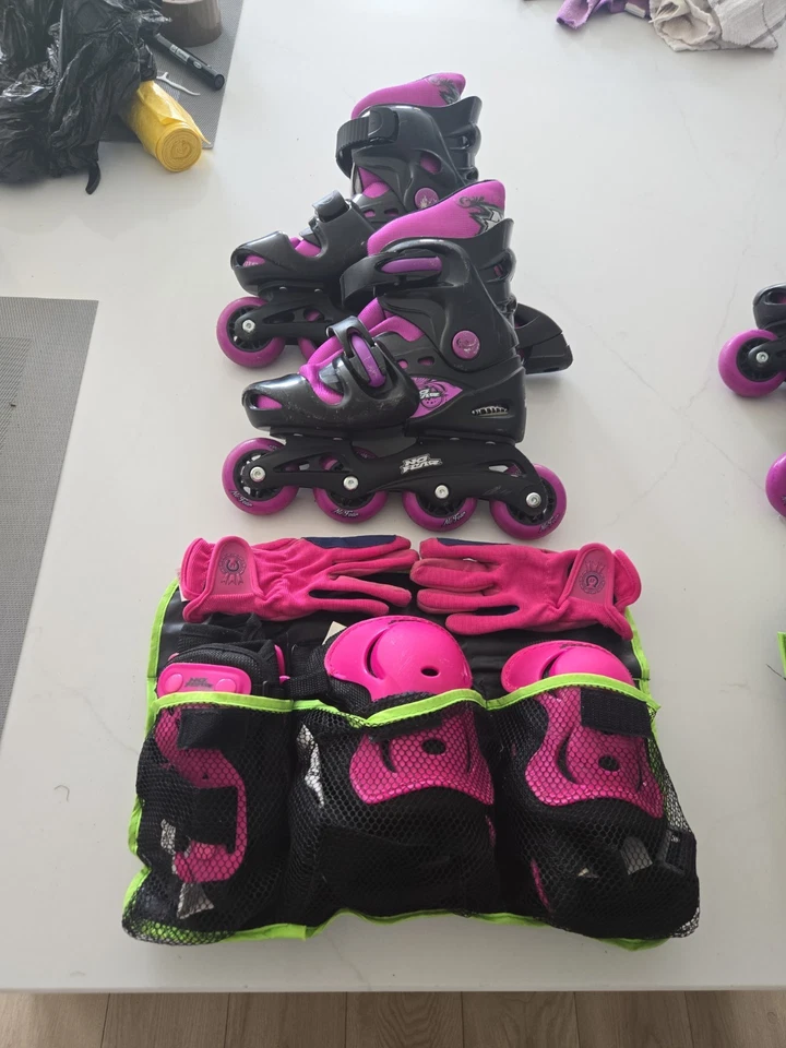 Rollerblades With Protection Package UK Size 1-4 - Image 1 of 4