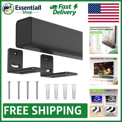 Universal Soundbar Wall Mount - Supports Up to 30 lbs for Clutter-Free Spaces