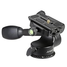 Camera Tripod Handle Ball Head 3 Way Fluid Head with Quick Release Plate
