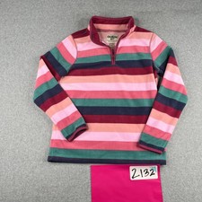 Osh Kosh B'gosh Fleece Sweater Youth 14 Colorful Striped 1/4 Zip Casual