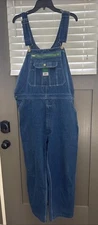LIBERTY Overalls Jeans 42x29 Blue Denim Carpenter Workwear Bib Coveralls