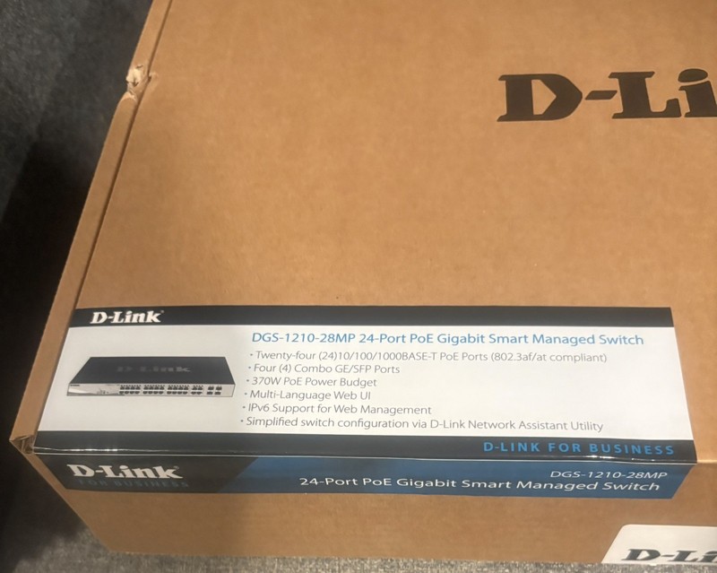D-Link 28-Port Gigabit Smart Managed PoE+ Switch, DGS-1210-28MP