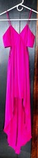 Express Pink Hi-Low Chiffon V-Neck Strappy Sleeveless Sundress Size 2