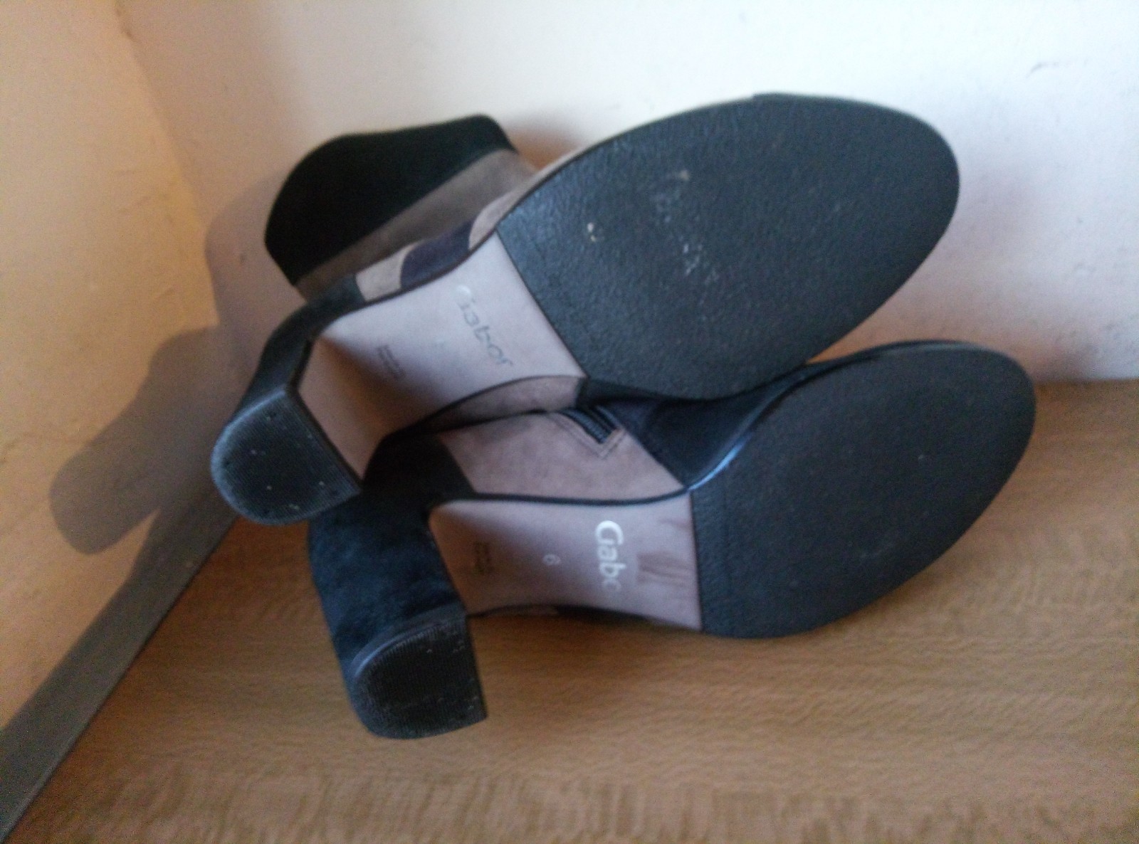 GABOR Freeman Black Pacific Grey Patchwork Suede … - image 9