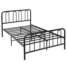 Stylish Full Size Metal Bed Frame Platform Bed Base w/ Headboard  Footboard