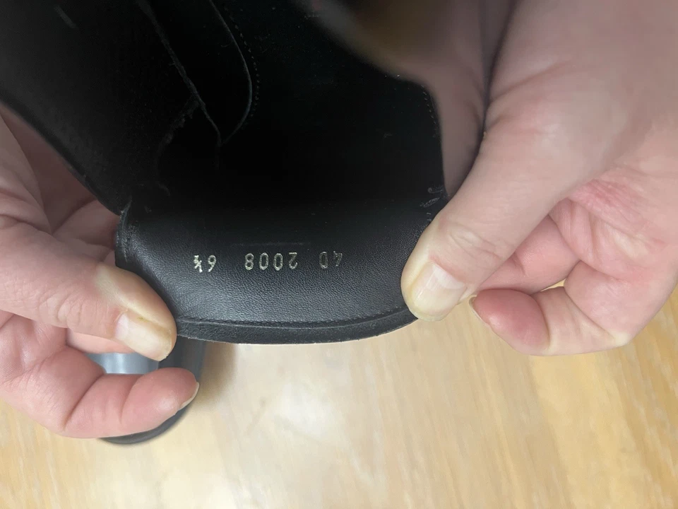 PRADA Men's Shoes Size 6 1/2 Black Leather - Image 3 of 4