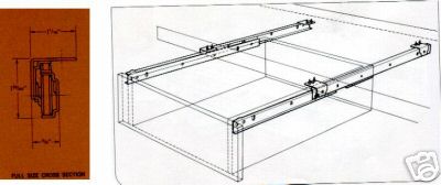 GRANT DRAWER SLIDES #344 12'' ZINC POLY BAGGED