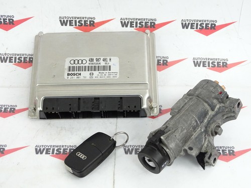 Motorsteuergerät ECU Steuerung Zündschloß AUDI A6 2.5TDi 4B Bj98 4B0907401H