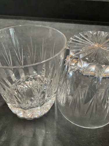 Stuart LITCHFIELD Cut Crystal Glass 3.5" Old Fashioned Tapered Clear EUC Set 2 - Picture 11 of 12