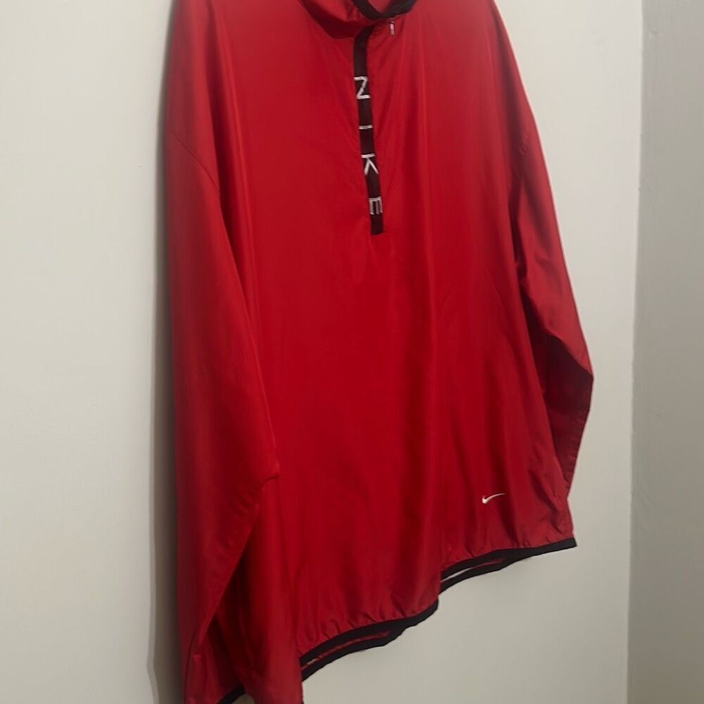SACAI X NIKE Giacca a vento vintage Nike uomo rossa anni 90 1 4 zip scritta logo swoosh XXL