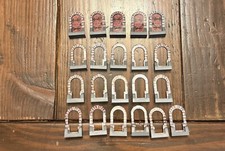 HEROQUEST 1989 Board Game Parts Full Set of Doors 5 Closed  16 Open w/ Stands