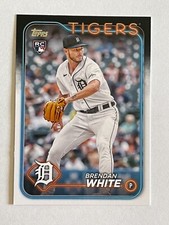 2024 TOPPS BRENDAN WHITE #8 ROOKIE PITCHER DETROIT TIGERS BASEBALL CARD