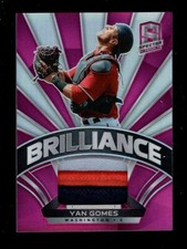 2021 SPECTRA BRILLIANCE PINK PRIZM YAN GOMES PATCH 15/20 WASHINGTON NATIONALS