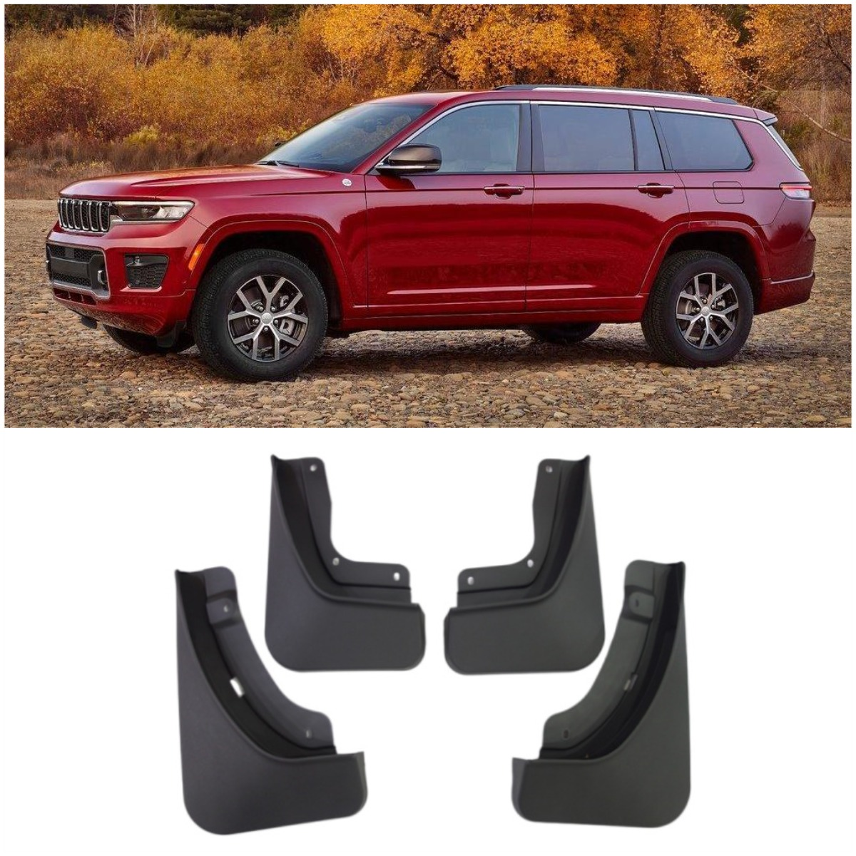 Mud Flaps Fender Splash Guard Protect For 2022-2024 Jeep Grand Cherokee L 4pcs-image