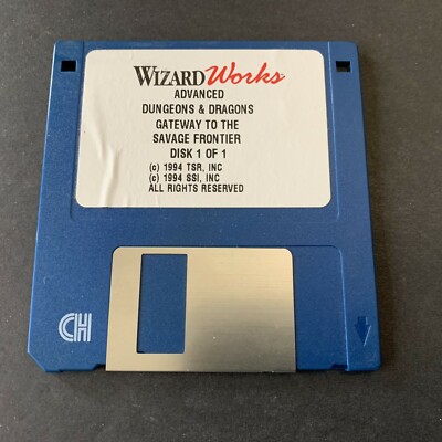 Gateway To The Savage Frontier 3.5'' Floppy Disc PC Wizard Works SSI 1994 AD&D