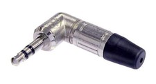 Neutrik NTP3RC 3.5mm 1/8" Stereo Right Angle Mini Headphone Plug Nickel / Silver