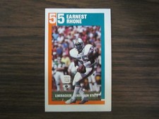 1982 Earnest Rhone Miami Dolphins Burger King Police Card # 1 Henderson State