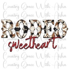 Sublimation Transfer Rodeo Sweetheart Ready To Press Heat Transfer