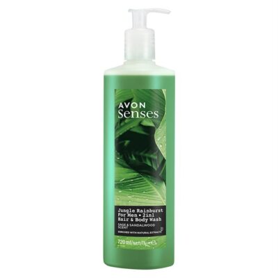 (1L/7,21 ) AVON Senses JUNGLE RAINBURST 2-in-1 Shampoo & Duschgel für Ihn 720 ml