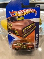 2011 Hot Wheels 93 Hitze Flotte 3/3M56 Ford F-100 Braune Variante W / Gold 5