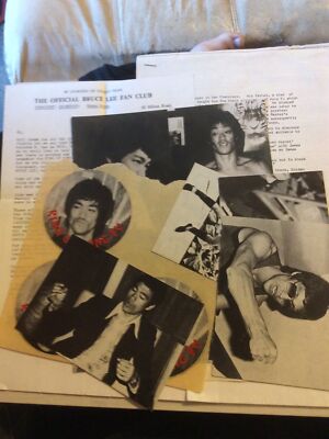 Extremely Rare Vintage Bruce Lee Treasure Kit - 8x10, Postcards, Stickers, Chart