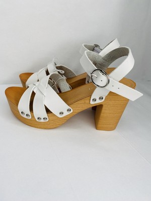 madden girl platform sandals white
