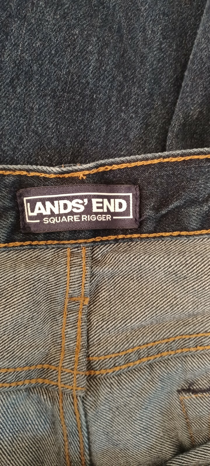 Lands' End Square Rigger Relaxed Fit Jeans Men's 34 Gem