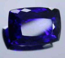 Natural Deep Blue Tanzania OF Tanzanite 52Ct Loose Cushion CERTIFIED Gemstone