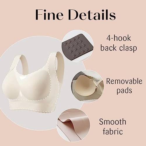 Sweetsmooth Bra, Sweetsmooth - Scalloped Design Natural Uplift Bra - Picture 4 of 14