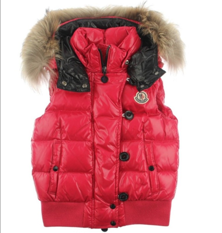 100% Authentic Moncler dark grey vest with fur (Super Soft) Size XS