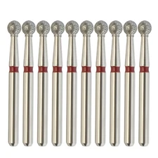 Dental High Speed Diamond Burs Ball Multi-Use FG 801/023F Fine Grit Round Burr