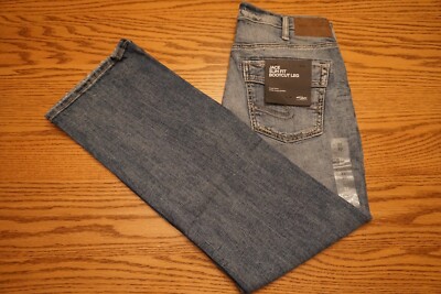 NWT MEN'S SILVER JEANS Multiple Sizes Jace Slim Fit Bootcut Leg Mid Flex $98