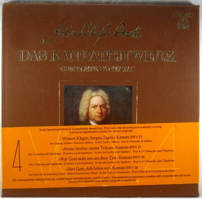 2 LP BOX TELEFUNKEN 1972 Bach COMPLETE CANTATAS VOL 4 #12 13 14 16 SKW 4/1-2 EX+