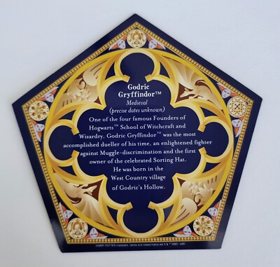 Universal Studios Harry Potter Godric Gryffindor Chocolate Frog