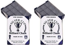 Silver Cup Billiard Chalk - 2 Dozen Charcoal