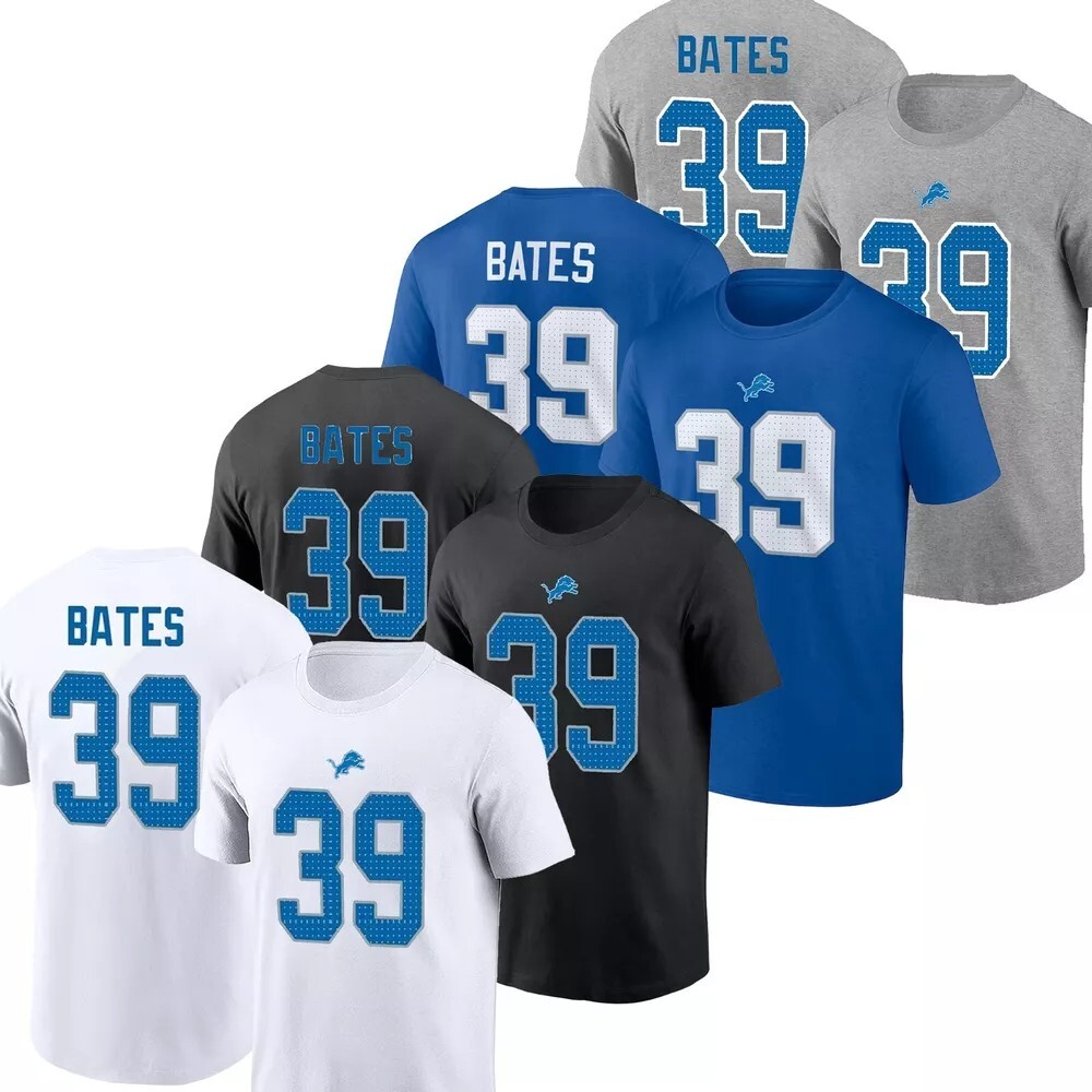 SALE! Jake Bates #39 Detroit Lions Name & Number, Bates #39 Lions Player